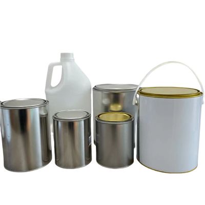 Customize Your Packaging Round Metal Jar 1L-5L With Handle For Paint and Sauce