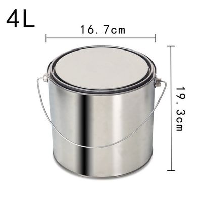 Customize Your Packaging Round Metal Jar 1L-5L With Handle For Paint and Sauce