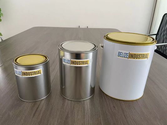 Customize Your Packaging Round Metal Jar 1L-5L With Handle For Paint and Sauce