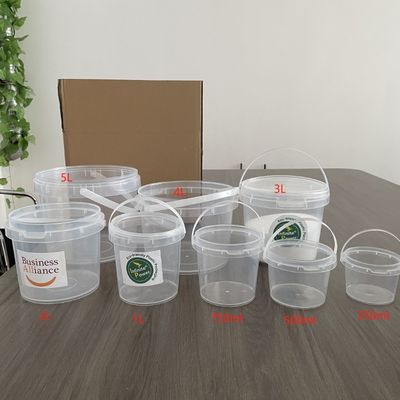 Customize 32 oz Candy Container 1L Clear Bucket with Led light Popcorn Plastic Bucket