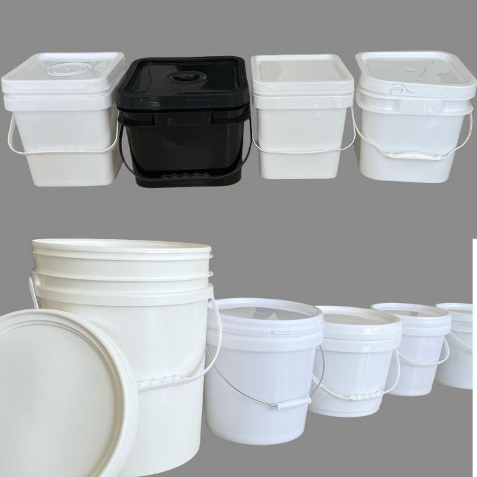 5kg Plastic Bucket and 5L Red Plastic Jerry Bucket for Chemical Liquid ...